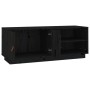 Mueble de TV de madera maciza de pino negro 105x34x40 cm de vidaXL, Muebles TV - Ref: Foro24-818224, Precio: 74,68 €, Descuen...