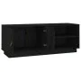 Mueble de TV de madera maciza de pino negro 105x34x40 cm de vidaXL, Muebles TV - Ref: Foro24-818224, Precio: 73,86 €, Descuen...