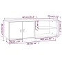 Mueble de TV de madera maciza de pino negro 105x34x40 cm de vidaXL, Muebles TV - Ref: Foro24-818224, Precio: 73,86 €, Descuen...