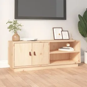 Mueble de TV de madera maciza de pino 105x34x40 cm de vidaXL, Muebles TV - Ref: Foro24-818220, Precio: 89,59 €, Descuento: %