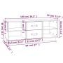 Mueble de TV madera maciza de pino marrón miel 100x34x40 cm de vidaXL, Muebles TV - Ref: Foro24-818228, Precio: 85,22 €, Desc...