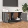 Mueble de TV de madera maciza de pino gris 80x34x40 cm de vidaXL, Muebles TV - Ref: Foro24-818232, Precio: 61,27 €, Descuento: %