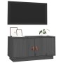 Mueble de TV de madera maciza de pino gris 80x34x40 cm de vidaXL, Muebles TV - Ref: Foro24-818232, Precio: 61,27 €, Descuento: %
