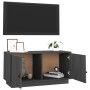 Mueble de TV de madera maciza de pino gris 80x34x40 cm de vidaXL, Muebles TV - Ref: Foro24-818232, Precio: 61,27 €, Descuento: %