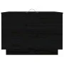 Cajas de almacenaje con tapa 3 pzas madera maciza pino negro de vidaXL, Taquillas y armarios de almacenamiento - Ref: Foro24-...