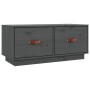 Mueble de TV de madera maciza de pino gris 80x34x35 cm de vidaXL, Muebles TV - Ref: Foro24-818242, Precio: 57,41 €, Descuento: %