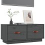 Mueble de TV de madera maciza de pino gris 80x34x35 cm de vidaXL, Muebles TV - Ref: Foro24-818242, Precio: 57,41 €, Descuento: %