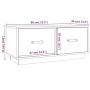 Mueble de TV de madera maciza de pino gris 80x34x35 cm de vidaXL, Muebles TV - Ref: Foro24-818242, Precio: 57,41 €, Descuento: %