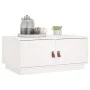 Solid white pine wood coffee table 80x50x35 cm by vidaXL, Coffee table - Ref: Foro24-818251, Price: 79,27 €, Discount: %