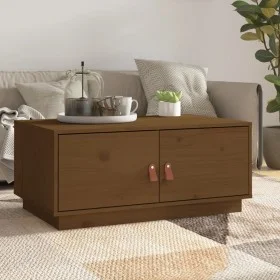 Solid pine wood honey brown coffee table 80x50x35 cm by vidaXL, Coffee table - Ref: Foro24-818253, Price: 67,40 €, Discount: %