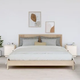 Mesitas de noche 2 uds madera maciza pino blanco 40x34x45 cm de vidaXL, Mesitas de noche - Ref: Foro24-818278, Precio: 67,48 ...