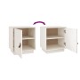 Mesitas de noche 2 uds madera maciza pino blanco 40x34x45 cm de vidaXL, Mesitas de noche - Ref: Foro24-818278, Precio: 68,11 ...