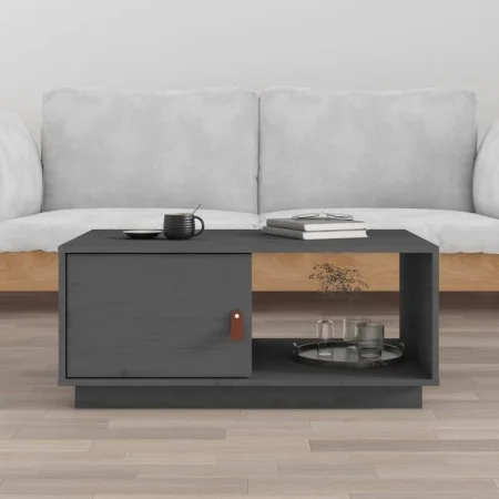 Mesa de centro de madera maciza de pino gris 80x50x35,5 cm de vidaXL, Mesas de centro - Ref: Foro24-818262, Precio: 60,20 €, ...