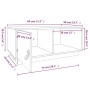 Mesa de centro de madera maciza de pino gris 80x50x35,5 cm de vidaXL, Mesas de centro - Ref: Foro24-818262, Precio: 71,58 €, ...