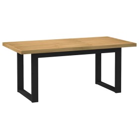 Mesa de comedor "NOAIN" patas U madera maciza pino 180x90x75 cm en Mesas de comedor | Comprar online en Foru.es