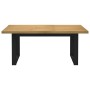Mesa de comedor "NOAIN" patas U madera maciza pino 180x90x75 cm en Mesas de comedor | Comprar online en Foru.es