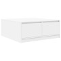 Mesa de centro con cajones blanca 100x100x40 cm en Mesas de centro | Comprar online en Foru.es