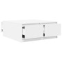 Mesa de centro con cajones blanca 100x100x40 cm en Mesas de centro | Comprar online en Foru.es