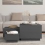 Cajas de almacenaje con tapa 3 pzas madera maciza pino gris de vidaXL, Taquillas y armarios de almacenamiento - Ref: Foro24-8...