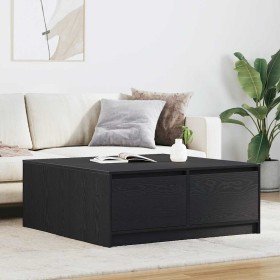 Mesa de centro con cajones roble negro 100x100x40 cm en Mesas de centro | Comprar online en Foru.es