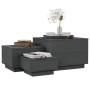 Cajas de almacenaje con tapa 3 pzas madera maciza pino gris de vidaXL, Taquillas y armarios de almacenamiento - Ref: Foro24-8...