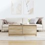 Mesa de centro con cajones roble Sonoma 100x100x40 cm en Mesas de centro | Comprar online en Foru.es