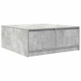 Mesa de centro con cajones gris hormigón 100x100x40 cm en Mesas de centro | Comprar online en Foru.es