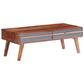 Mesa de centro de madera maciza gris 110x50x40 cm en Mesas de centro | Comprar online en Foru.es