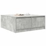 Mesa de centro con cajones gris hormigón 100x100x40 cm en Mesas de centro | Comprar online en Foru.es