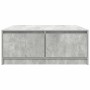 Mesa de centro con cajones gris hormigón 100x100x40 cm en Mesas de centro | Comprar online en Foru.es