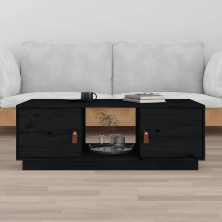 Mesa de centro de madera maciza de pino negro 100x50x35 cm de vidaXL, Mesas de centro - Ref: Foro24-818269, Precio: 90,87 €, ...