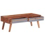 Mesa de centro de madera maciza gris 110x50x40 cm en Mesas de centro | Comprar online en Foru.es