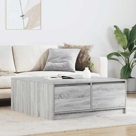 Mesa de centro con cajones Sonoma gris 100x100x40 cm en Mesas de centro | Comprar online en Foru.es