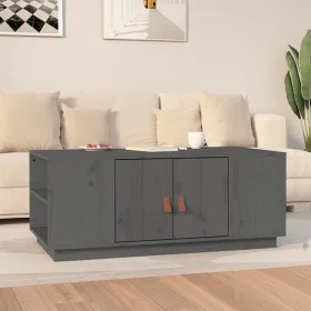Mesa de centro de madera maciza de pino gris 100x50x41 cm de vidaXL, Mesas de centro - Ref: Foro24-818257, Precio: 87,25 €, D...