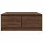 Mesa de centro con cajones roble marrón 100x100x40 cm en Mesas de centro | Comprar online en Foru.es