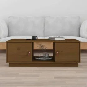 Mesa de centro madera maciza de pino marrón miel 100x50x35 cm de vidaXL, Mesas de centro - Ref: Foro24-818268, Precio: 72,45 ...