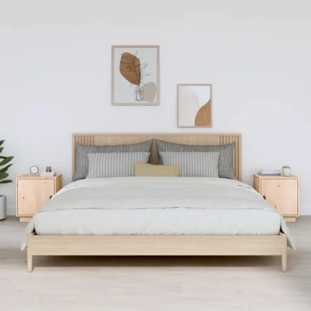 Mesitas de noche 2 uds madera maciza de pino 40x34x45 cm de vidaXL, Mesitas de noche - Ref: Foro24-818276, Precio: 71,00 €, D...