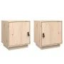 Mesitas de noche 2 uds madera maciza de pino 40x34x45 cm de vidaXL, Mesitas de noche - Ref: Foro24-818276, Precio: 71,00 €, D...