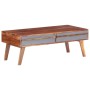 Mesa de centro de madera maciza gris 110x50x40 cm en Mesas de centro | Comprar online en Foru.es