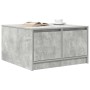 Mesa de centro con cajones gris hormigón 70,5x70x40 cm en Mesas de centro | Comprar online en Foru.es