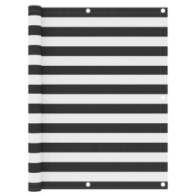 Toldo para balcón tela oxford gris antracita y blanco 120x600cm en Sombrillas | Comprar online en Foru.es