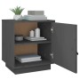 Mesitas de noche 2 uds madera maciza pino gris 40x34x45 cm de vidaXL, Mesitas de noche - Ref: Foro24-818280, Precio: 64,25 €,...