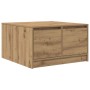 Mesa de centro con cajones roble artesanal 70,5x70x40 cm en Mesas de centro | Comprar online en Foru.es