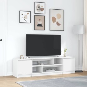 Mueble de TV de madera de ingeniería blanco 188,5x41x50 cm en Muebles TV | Comprar online en Foru.es