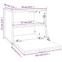Armario de pared de madera maciza de pino gris 40x30x35 cm de vidaXL, Estantes y estanterías - Ref: Foro24-818347, Precio: 48...