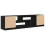 Mueble de TV de madera de roble negro 188,5x41x50 cm en Muebles TV | Comprar online en Foru.es