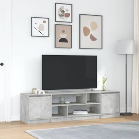 Mueble de TV gris hormigón 188,5x41x50 cm madera de ingeniería en Muebles TV | Comprar online en Foru.es