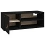 Armarios de pared 2 uds madera maciza pino negro 80x30x30 cm de vidaXL, Estantes y estanterías - Ref: Foro24-818394, Precio: ...