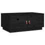 Mesa de centro de madera maciza de pino negro 80x50x35 cm de vidaXL, Mesas de centro - Ref: Foro24-818254, Precio: 80,45 €, D...