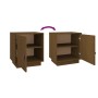Mesitas de noche 2 uds madera de pino marrón miel 40x34x45 cm de vidaXL, Mesitas de noche - Ref: Foro24-818282, Precio: 80,24...